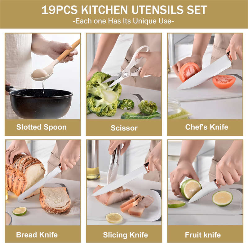 19-Piece Non-Stick Silicone Cookware Set