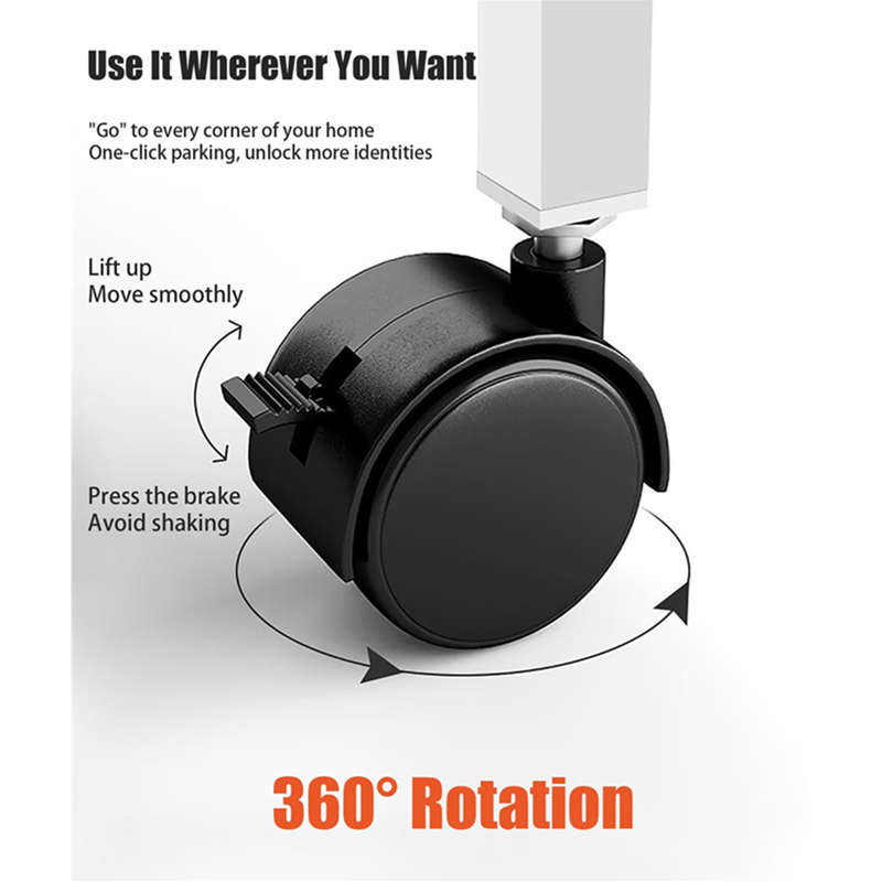 Adjustable Height Home Mobile Computer Desk Laptop Table with Wheels