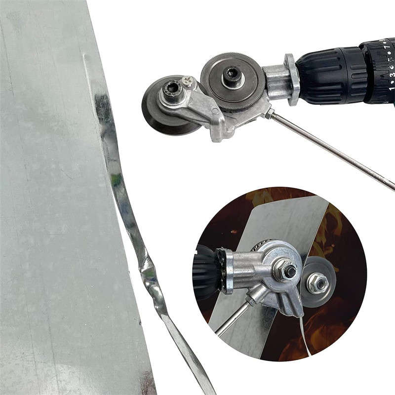 Electric Drill Modified Shearing Tool Drill Attachment for Metal Cutting