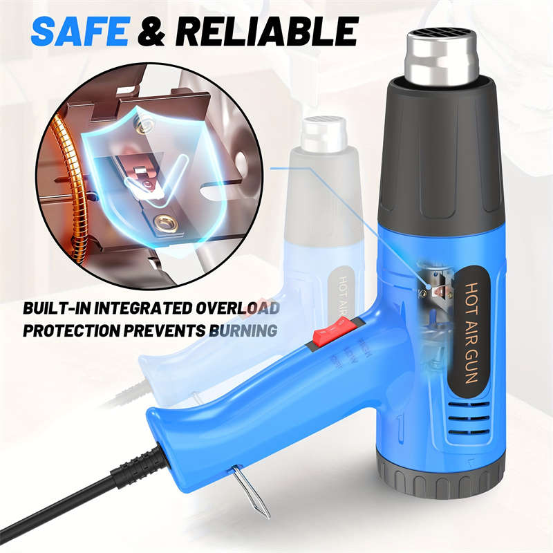 Industrial Grade 2000W Handheld Heat Gun with Dual Temperature Settings, EU Plug