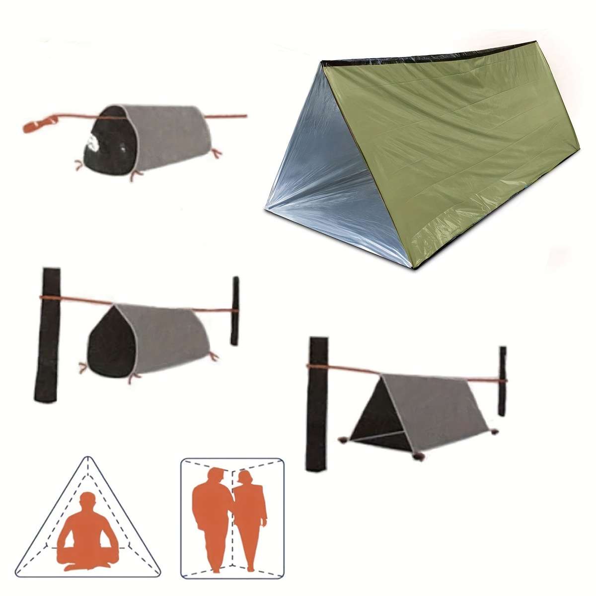 Portable Tent For 2 People - Waterproof And Windproof
