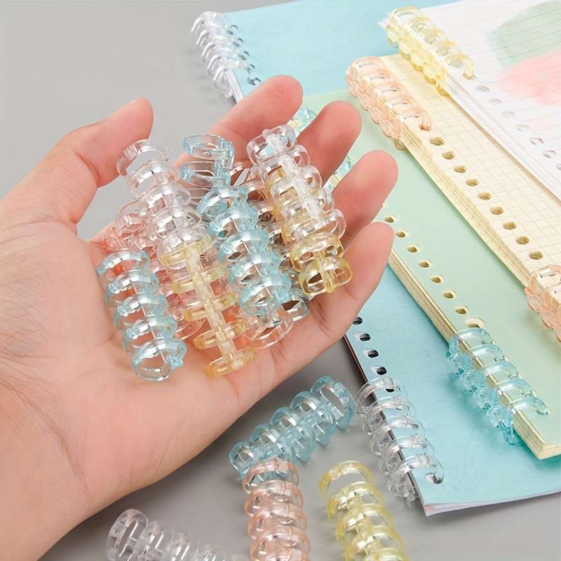 10pcs Colorful 5 Hole Plastic Binder Rings