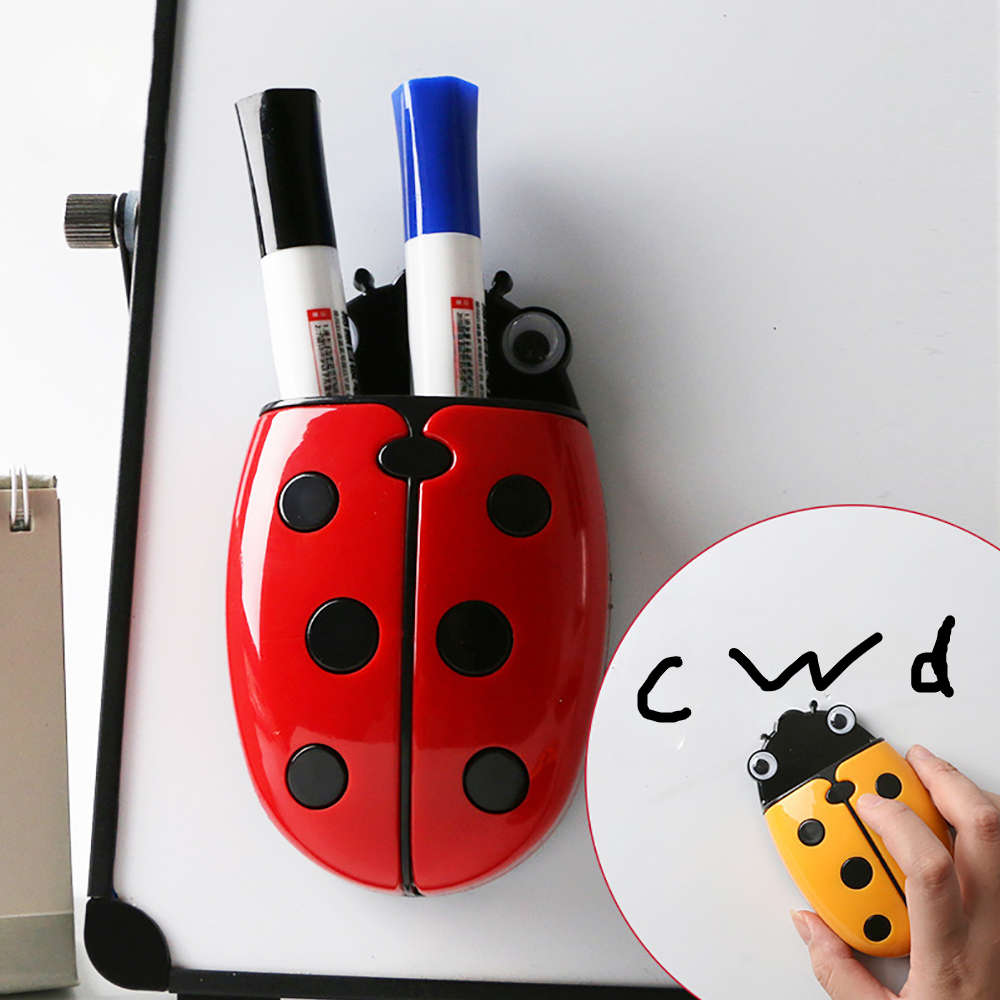 1 Piece Ladybug Shaped Magnetic Pen Holder