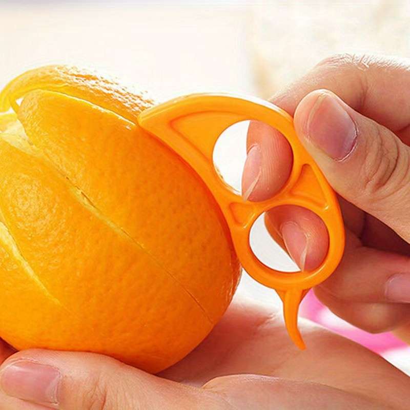 Easy Grip Plastic Orange Peeler Set  Multi-Purpose Citrus Slicer, Lemon And Grapefruit Peeler