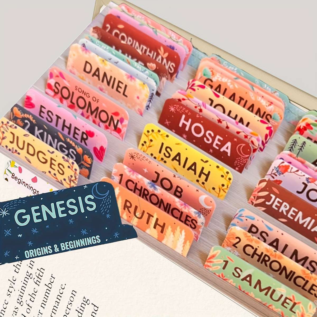 Set Of Bible Tags With Inspirational Book Excerpts