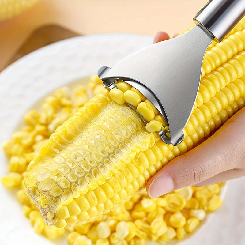 Stainless Steel Corn Sheller - Reusable Corn Cob Peeler and Thresher, Multi-Function Kitchen Gadget