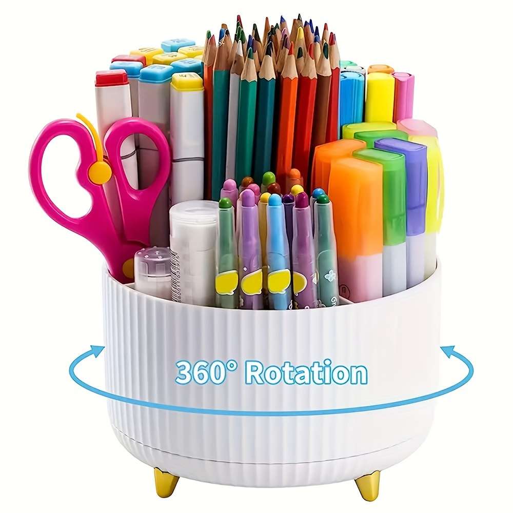 360 Rotating Desktop Organizer - 5 Slot Pen Holder