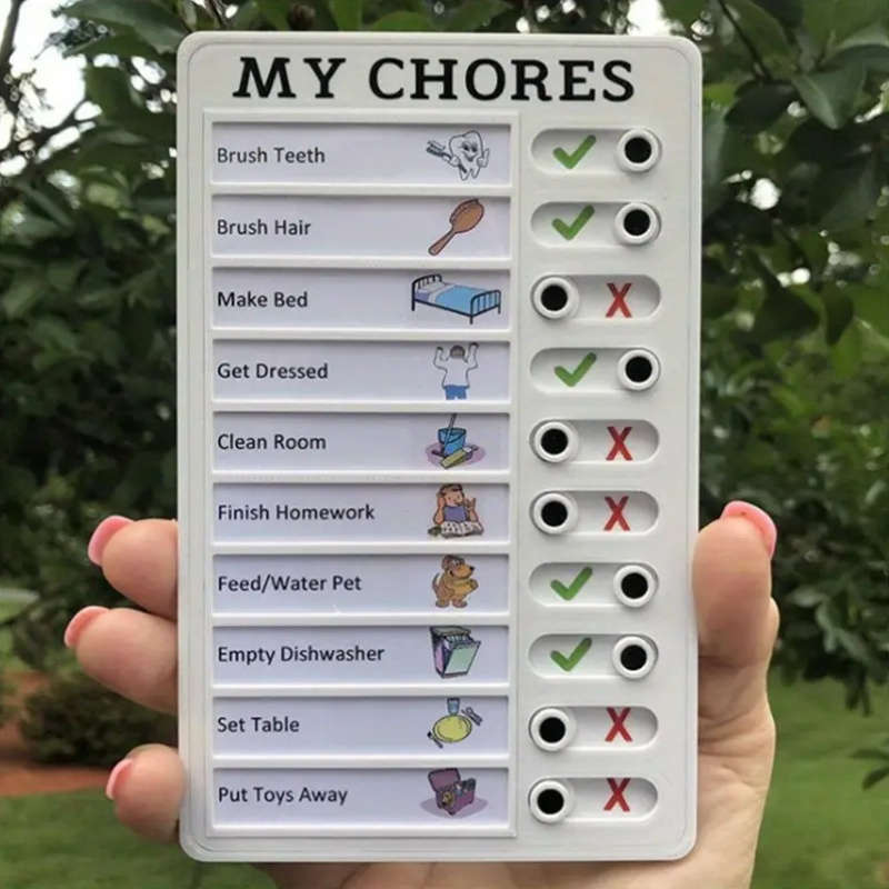 Portable Chore Chart and Memo Board - Removable Message Board for Daily To-Do Lists and Home Decor