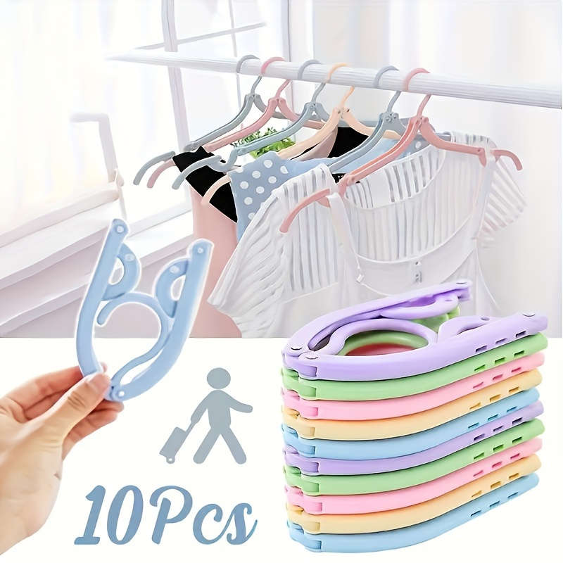 10 Pieces Portable Folding Travel Hangers