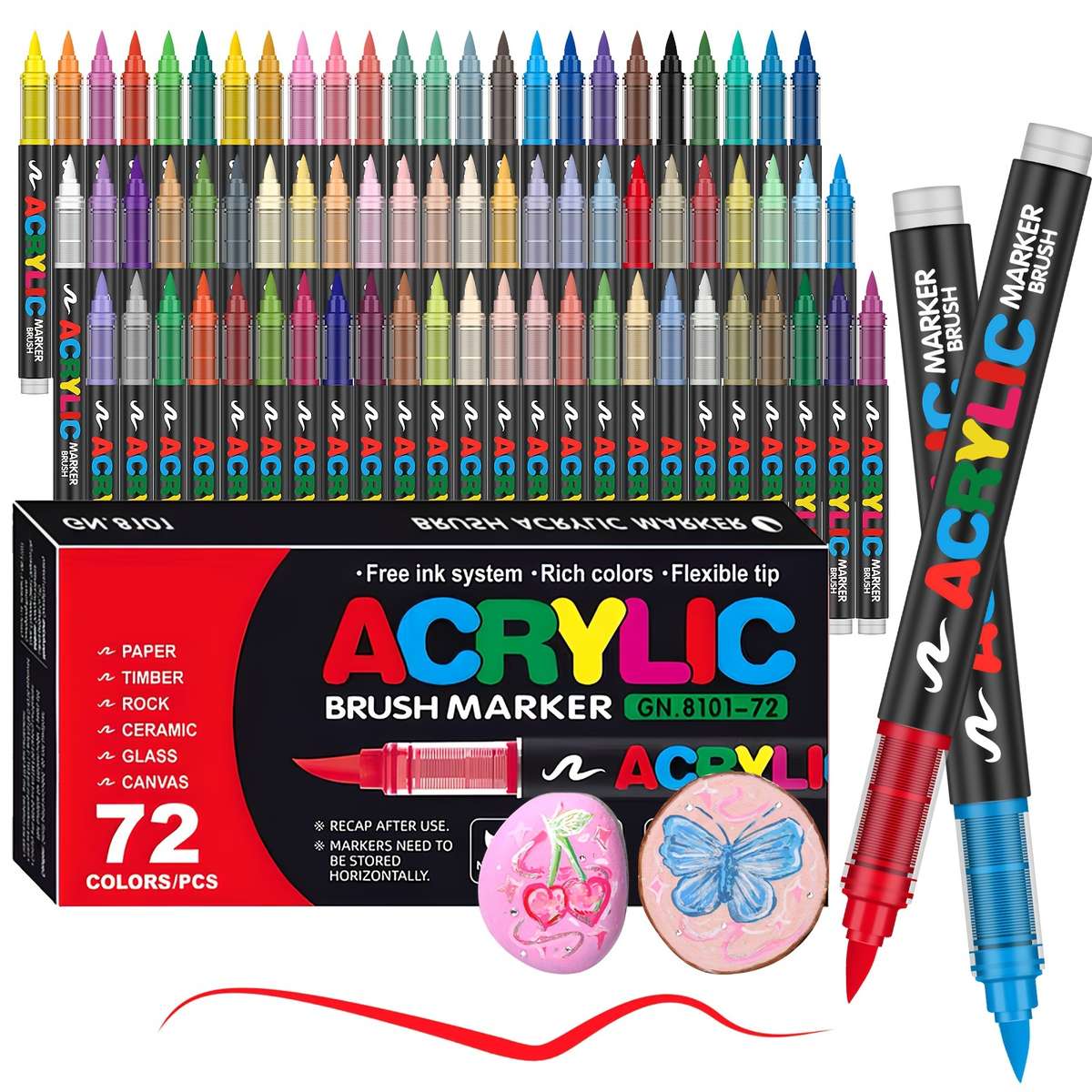 72 Colors Acrylic Paint Pens