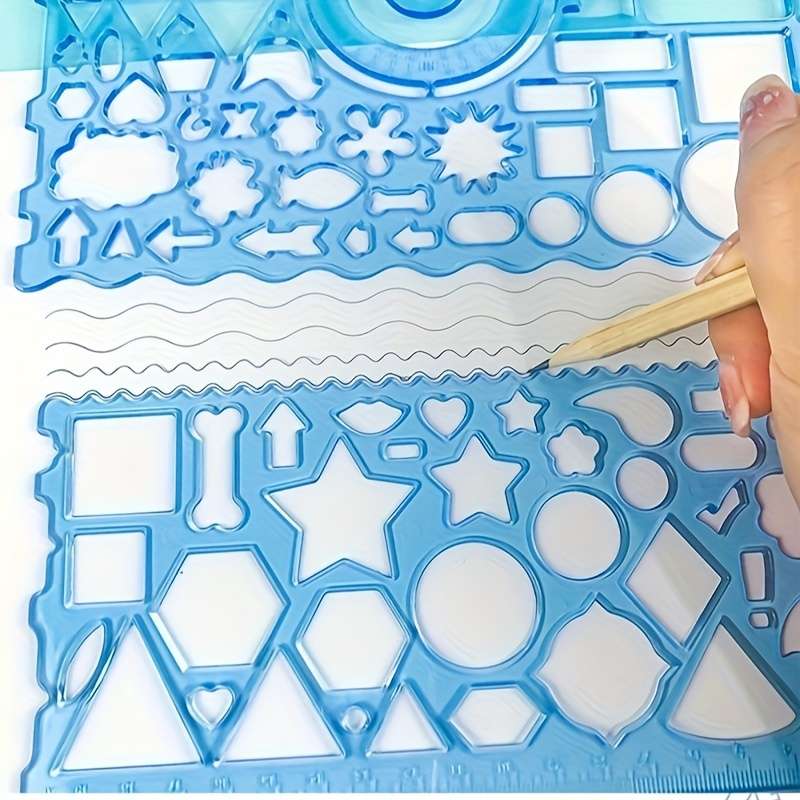 Student multi-function drawing ruler two-in-one set