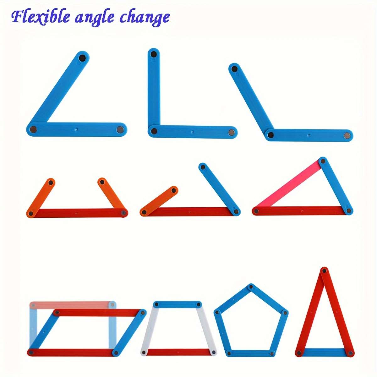 10Pcs Magnetic Polygon Stitching Tour