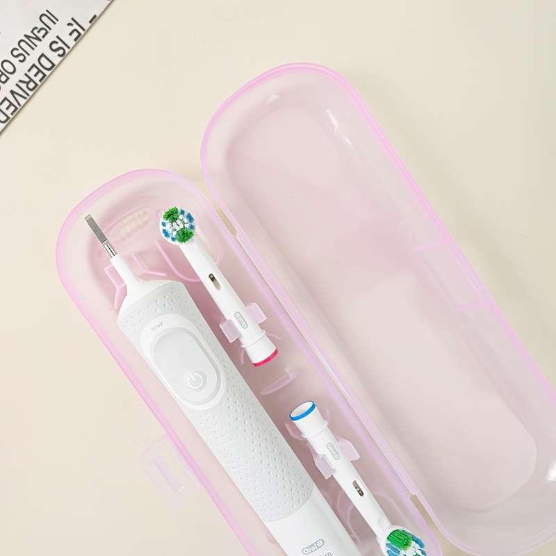Pink Electric Toothbrush Travel Case - Translucent