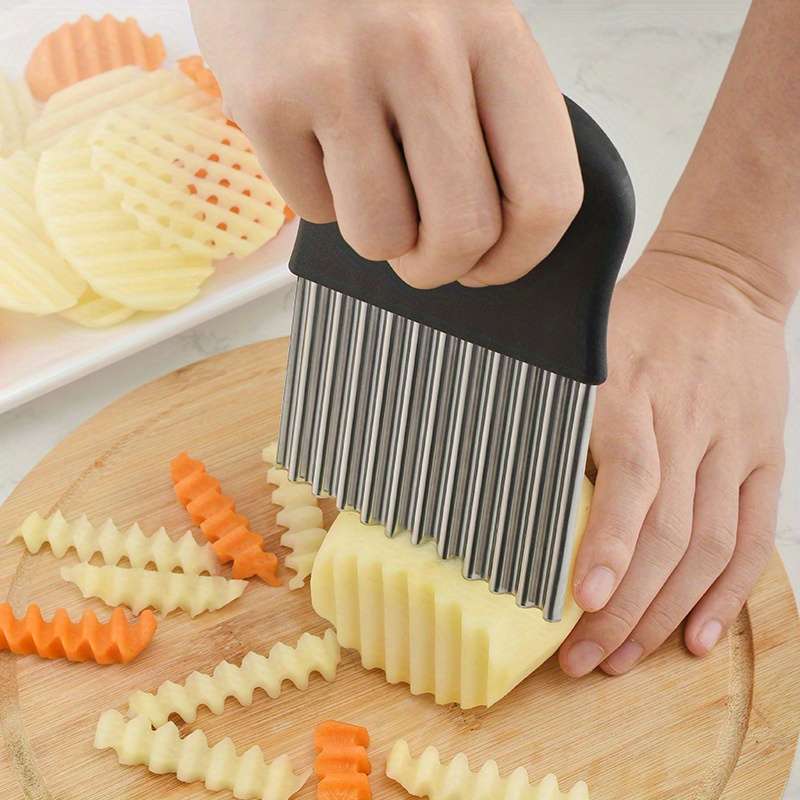 Stainless steel wavy knife, multi-purpose wavy knife for vegetables, food safe kitchen knife, genera
