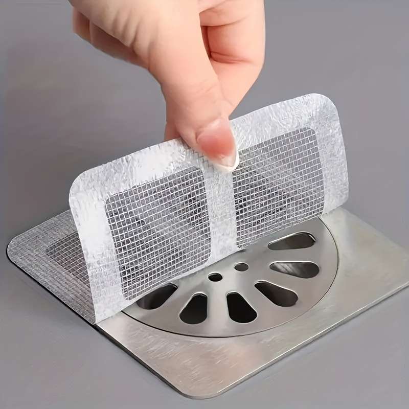 10pcs Disposable Grid Hair Catchers, Healthy Household Items, No Drilling Required, Easy To Use, Eff