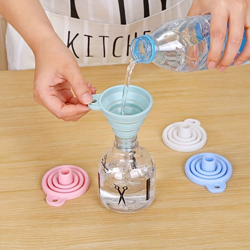 1Pc Foldable Funnel For Filling Bottles Mini Flexible Silicone Funnel