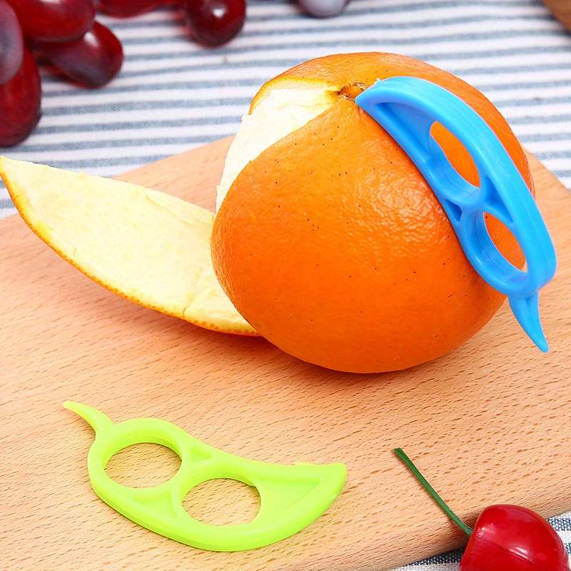 Easy Grip Plastic Orange Peeler Set  Multi-Purpose Citrus Slicer, Lemon And Grapefruit Peeler