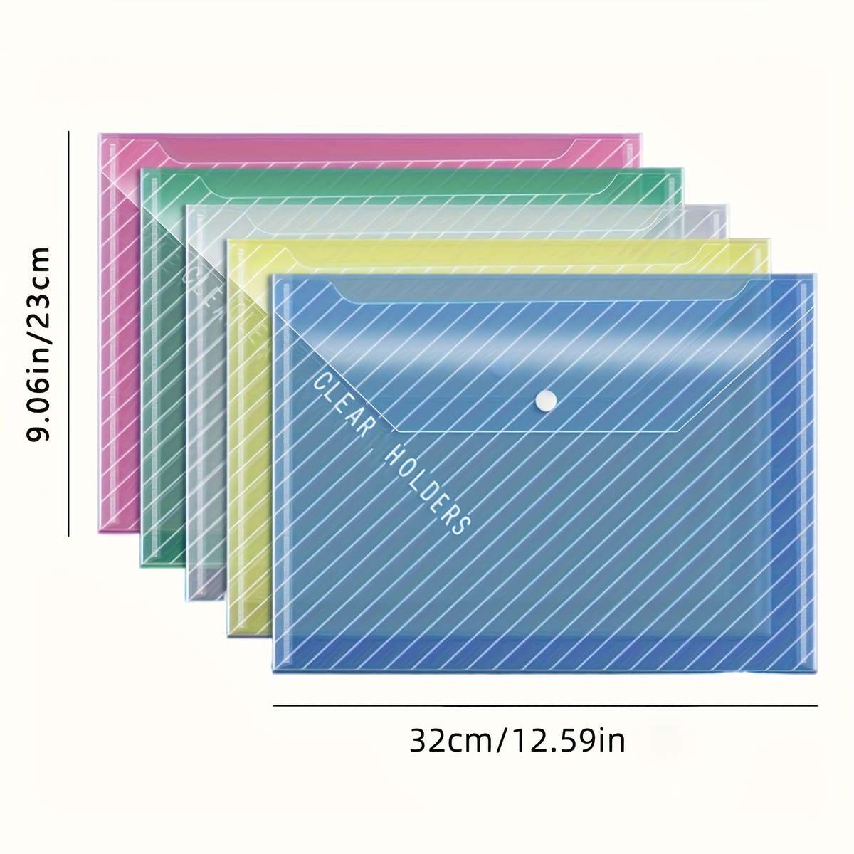 10-Pack A4 Transparent Folders