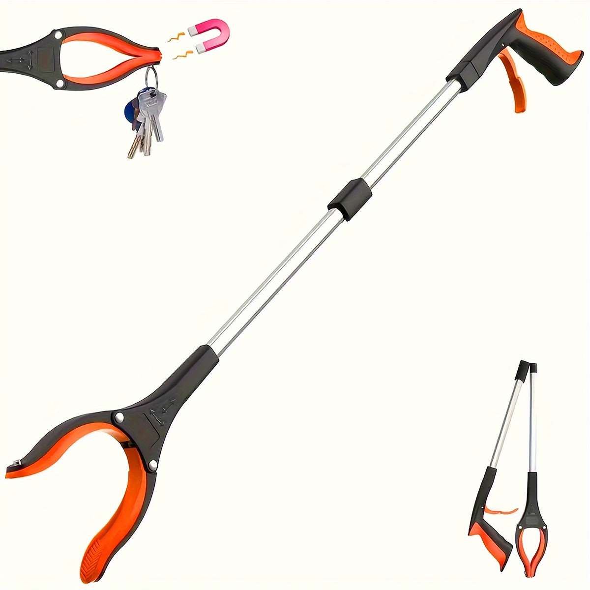 Ergonomic foldable telescopic grab tool