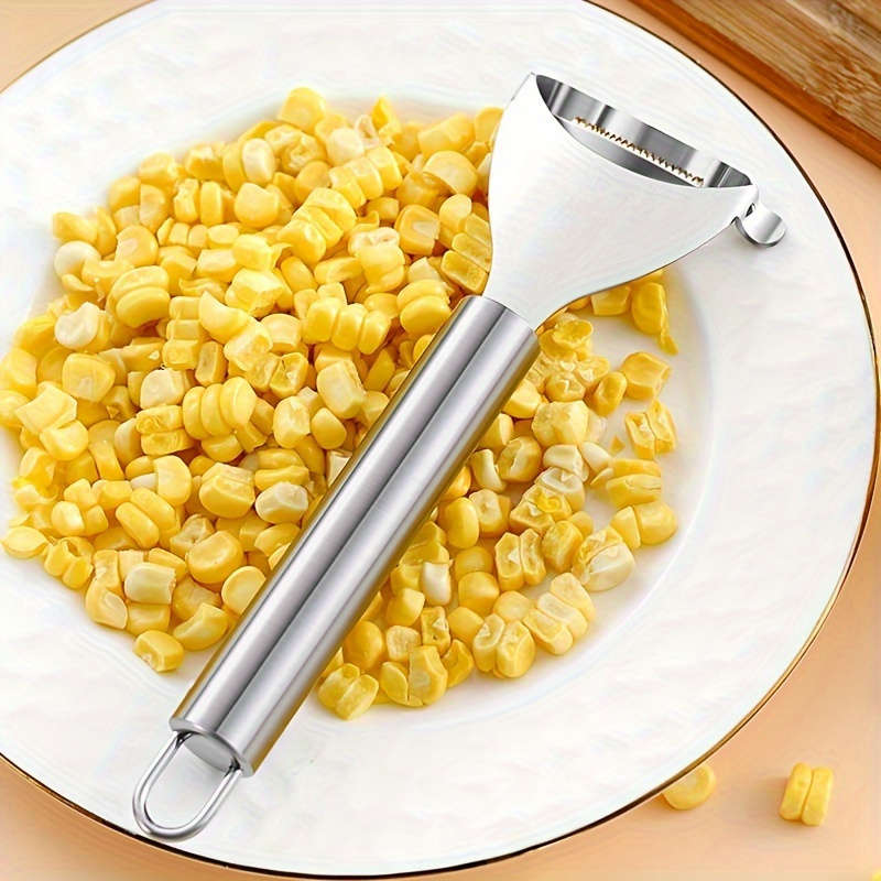 Stainless Steel Corn Sheller - Reusable Corn Cob Peeler and Thresher, Multi-Function Kitchen Gadget