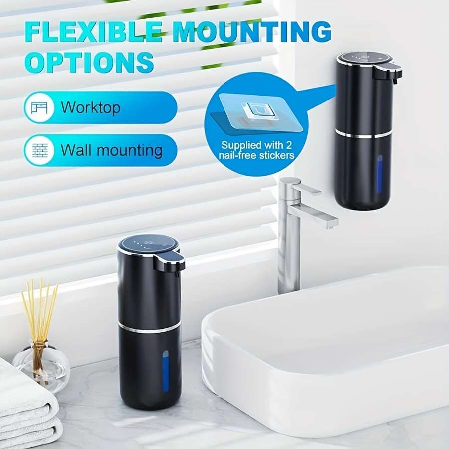 1pcs 380ml Touchless Soap Dispenser Wall-mountable IPX5 Waterproof