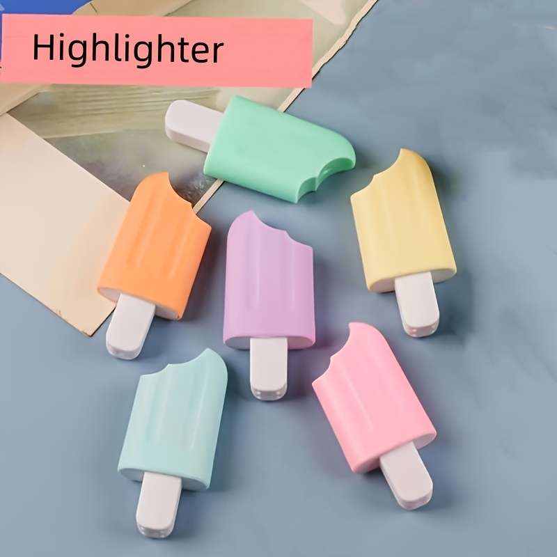 6-Piece Mini Popsicle Highlighter Set