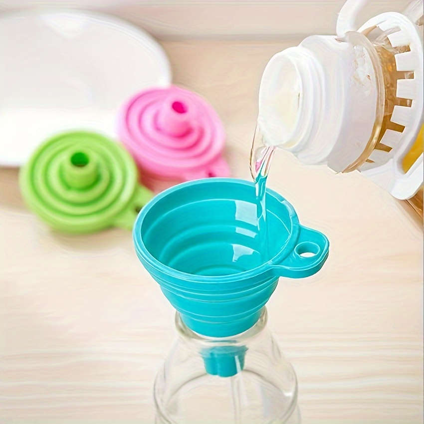 1Pc Foldable Funnel For Filling Bottles Mini Flexible Silicone Funnel