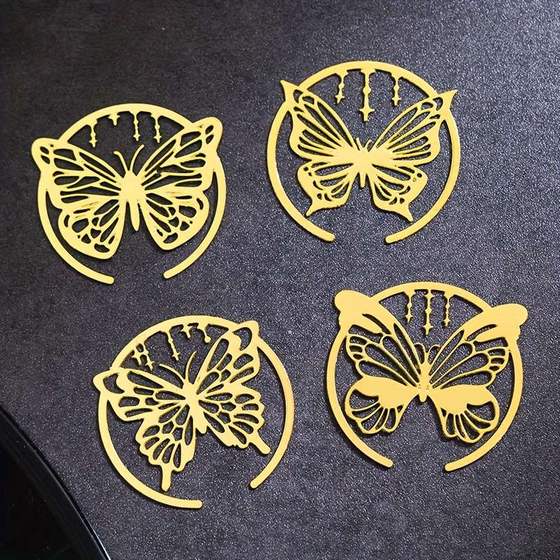 1pc Butterfly Metal Bookmark Elegant Hollow Design