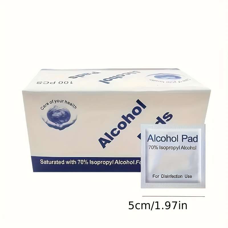 50 Pcs Alcohol Wipes For Disinfecting Mobile Phone Screens, Ears, Etc., Alcohol Pads