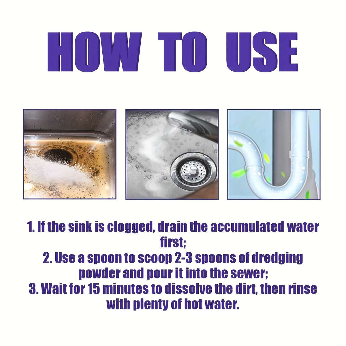 1Pc Instant Drain Cleaner For Quick Unclogging