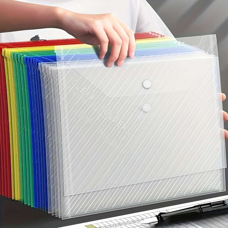 10-Pack A4 Transparent Folders