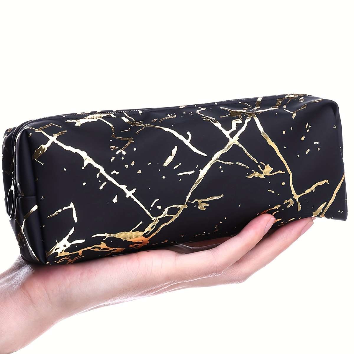 1 x Chic Marbled Faux Leather Pencil Case