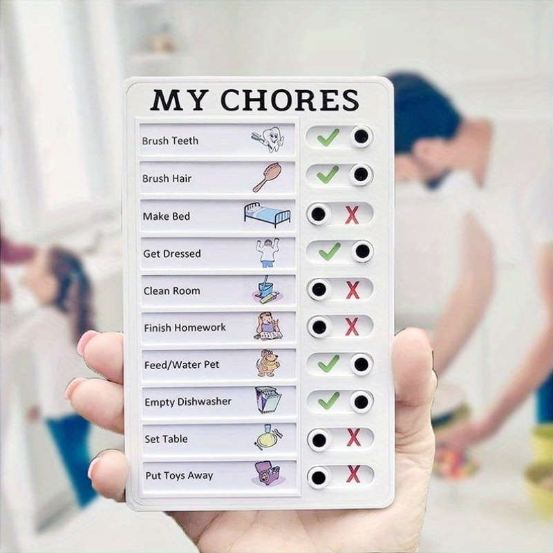Portable Chore Chart and Memo Board - Removable Message Board for Daily To-Do Lists and Home Decor