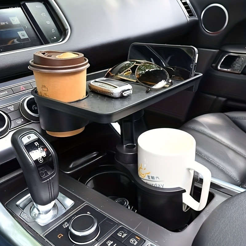1pcs Expandable Car Cup Holder Tray 3 In 1