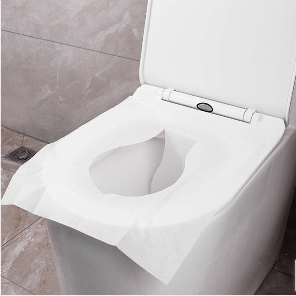 10 Pieces Toilet Seat Covers Flushable Paper Toilet Seat Covers