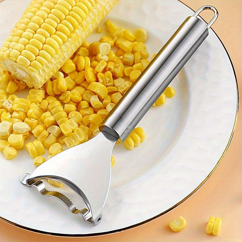 Stainless Steel Corn Sheller - Reusable Corn Cob Peeler and Thresher, Multi-Function Kitchen Gadget