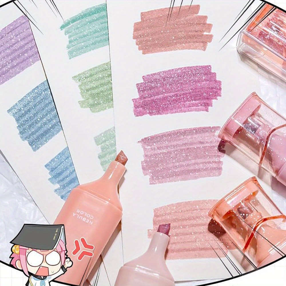 4-Pack Glitter Highlighters