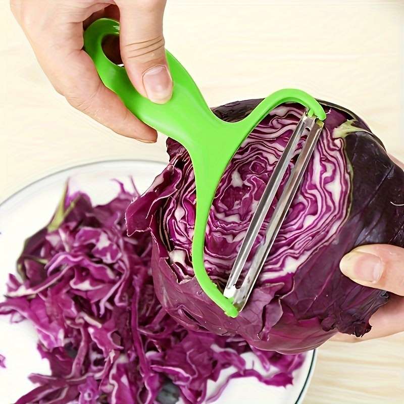 Easy Clean Cabbage Slicer - Great for Red Cabbage, Lettuce and More | Wide-Broached Peeler | Kitchen