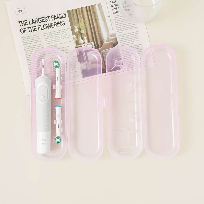 Pink Electric Toothbrush Travel Case - Translucent