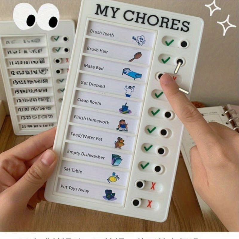 Portable Chore Chart and Memo Board - Removable Message Board for Daily To-Do Lists and Home Decor