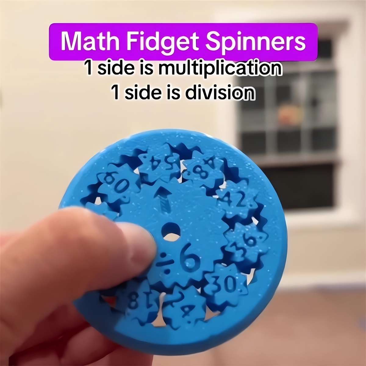 9-Piece Colorful Math Fidget Spinner Set
