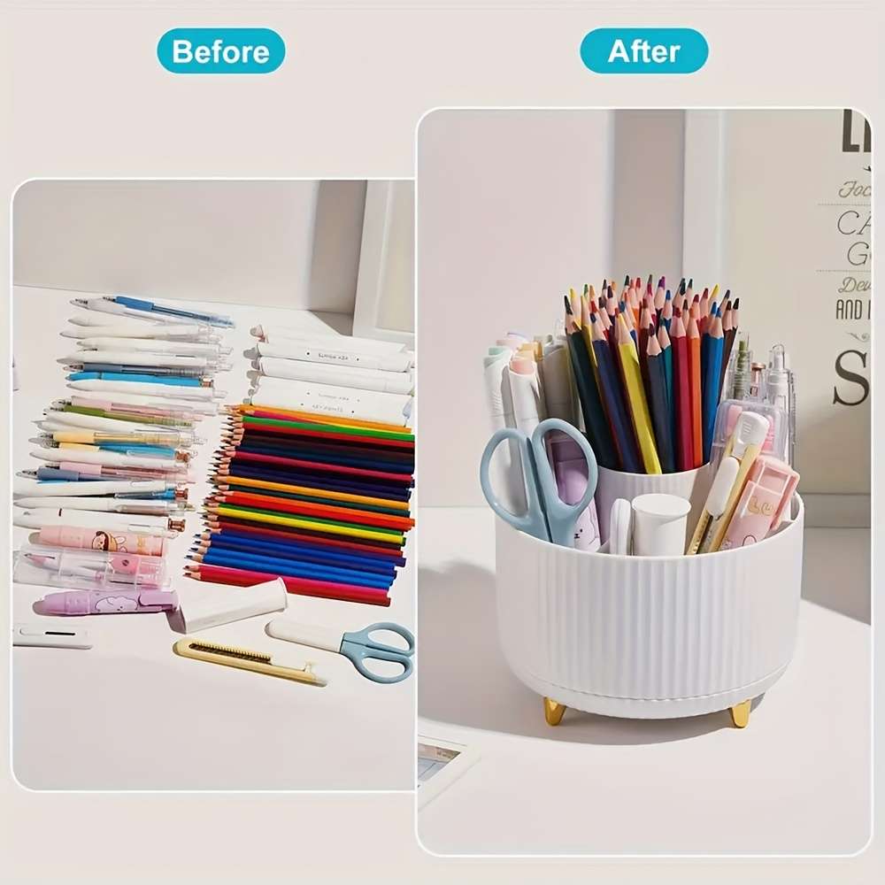 360 Rotating Desktop Organizer - 5 Slot Pen Holder