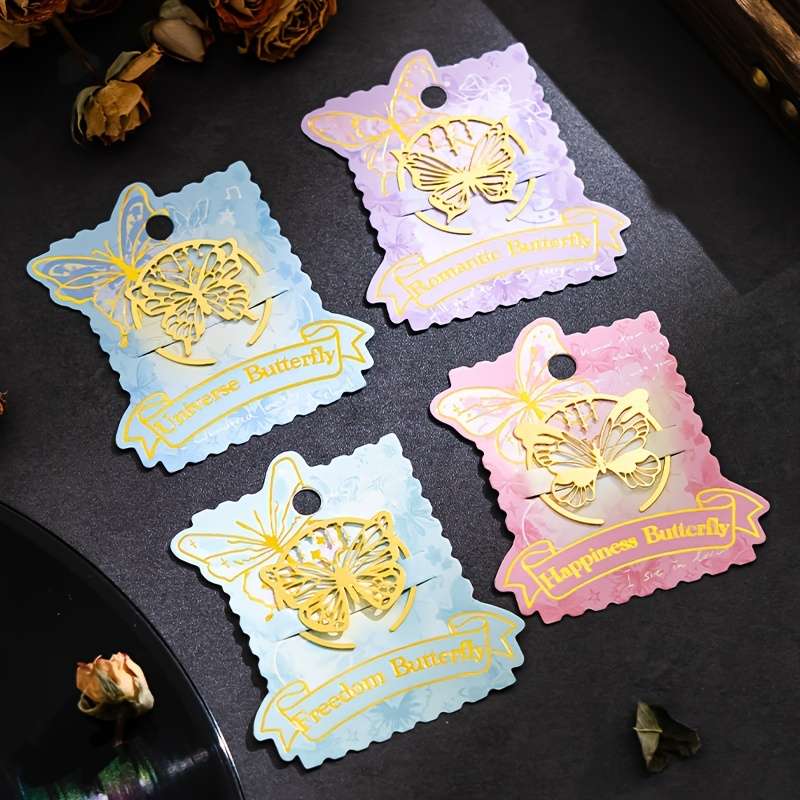 1pc Butterfly Metal Bookmark Elegant Hollow Design