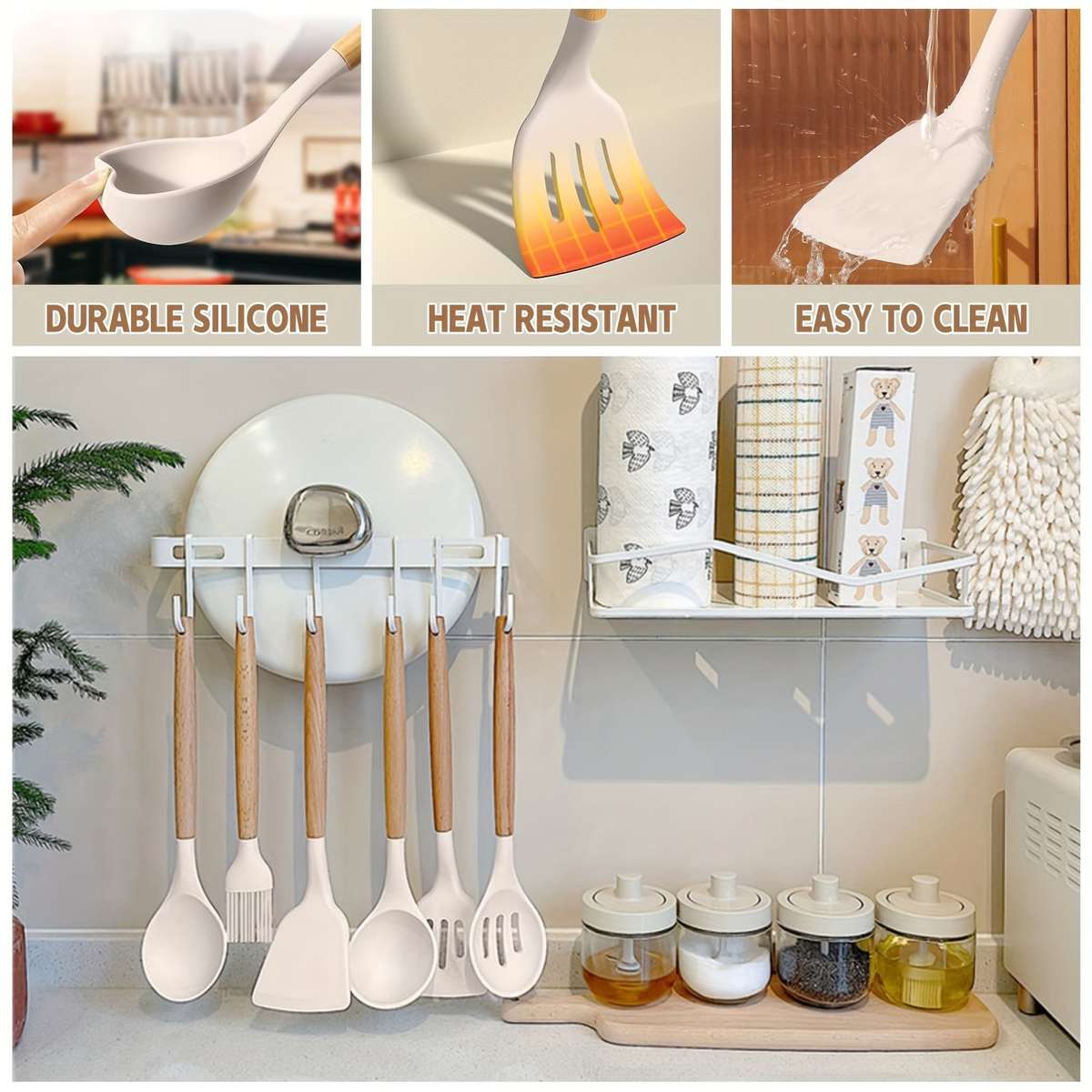 34-Piece Silicone Kitchen Utensil Set