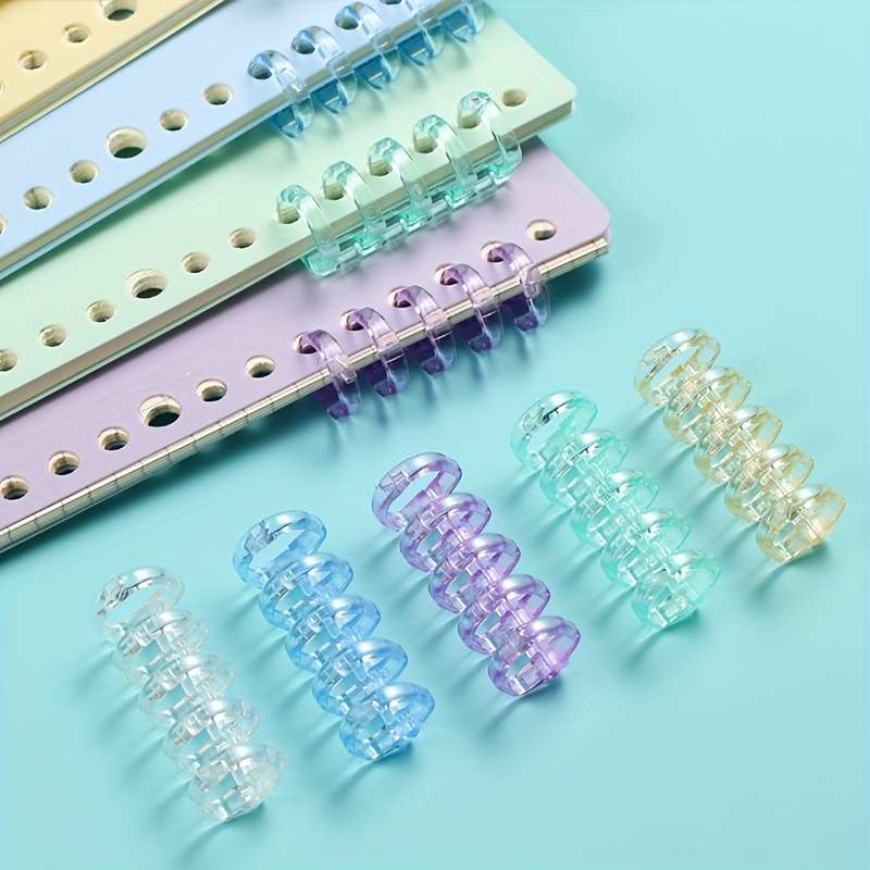 10pcs Colorful 5 Hole Plastic Binder Rings