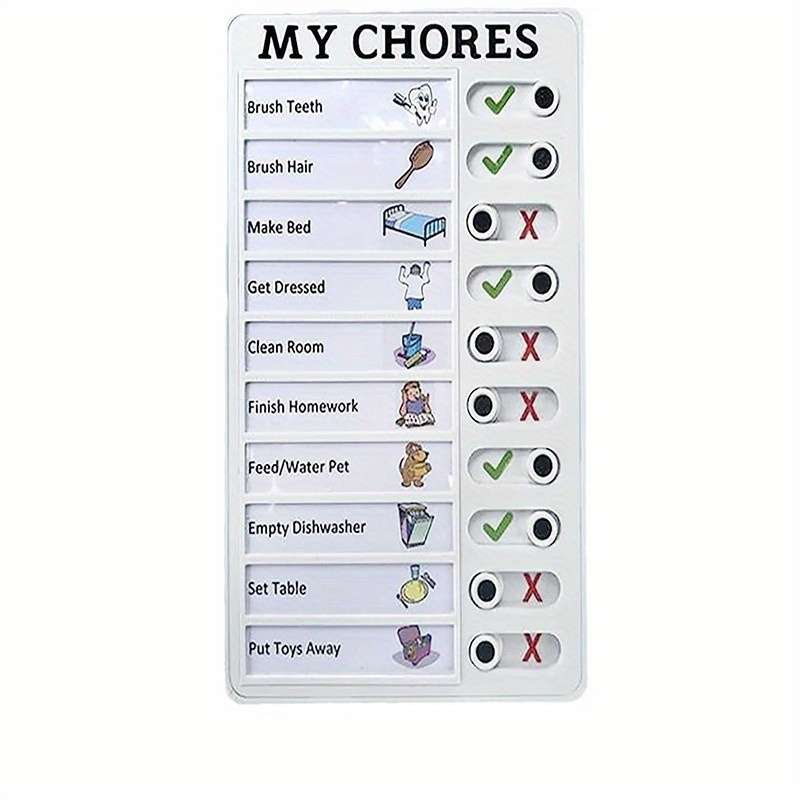 Portable Chore Chart and Memo Board - Removable Message Board for Daily To-Do Lists and Home Decor