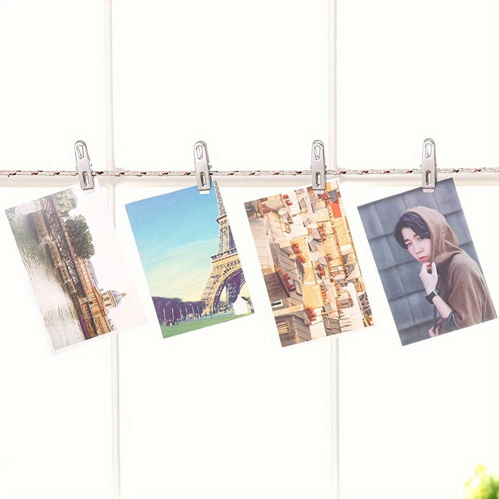 20 Pack Heavy Duty Metal Clothespins - Multi-Purpose Stainless Steel Clips for Laundry, Hanging Phot