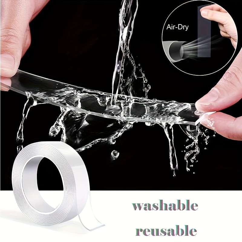 Extra Strong Double-Sided Tape Clear Washable