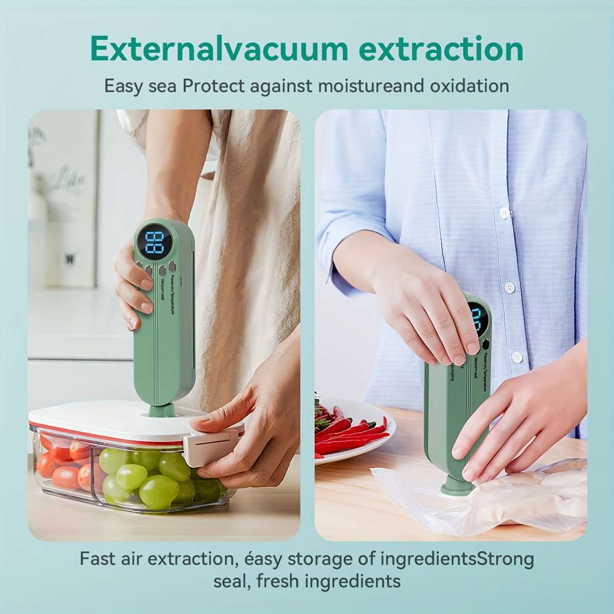 Portable Food Sealer Rechargeable Usb