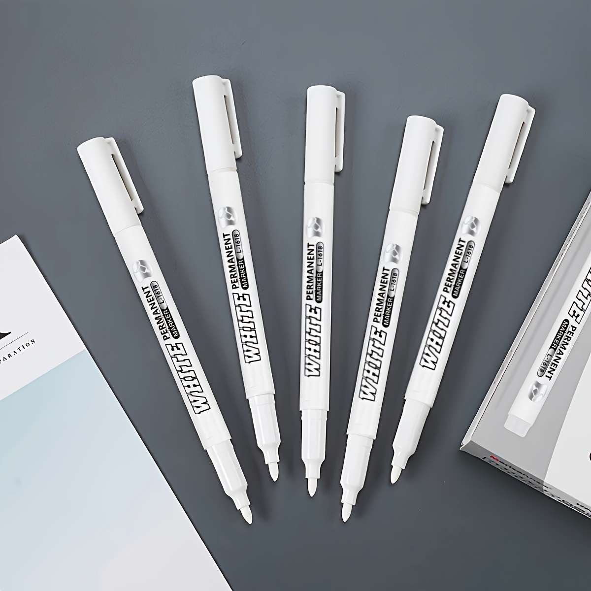 3Pcs White Markers Pens